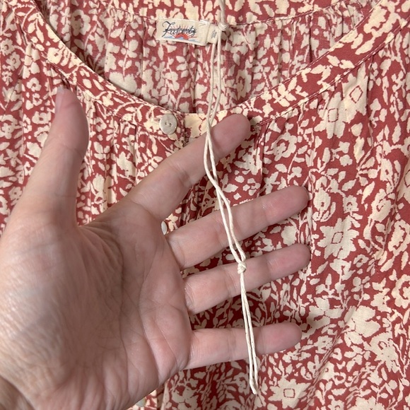 NEW Faherty Carmel floral button front self belt tie dress Spice Sunrise Floral - Picture 16 of 16